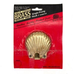 Vintage Catco solid forged brass seashell with protective finish